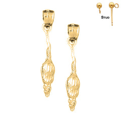 14K or 18K Gold Rat Earrings