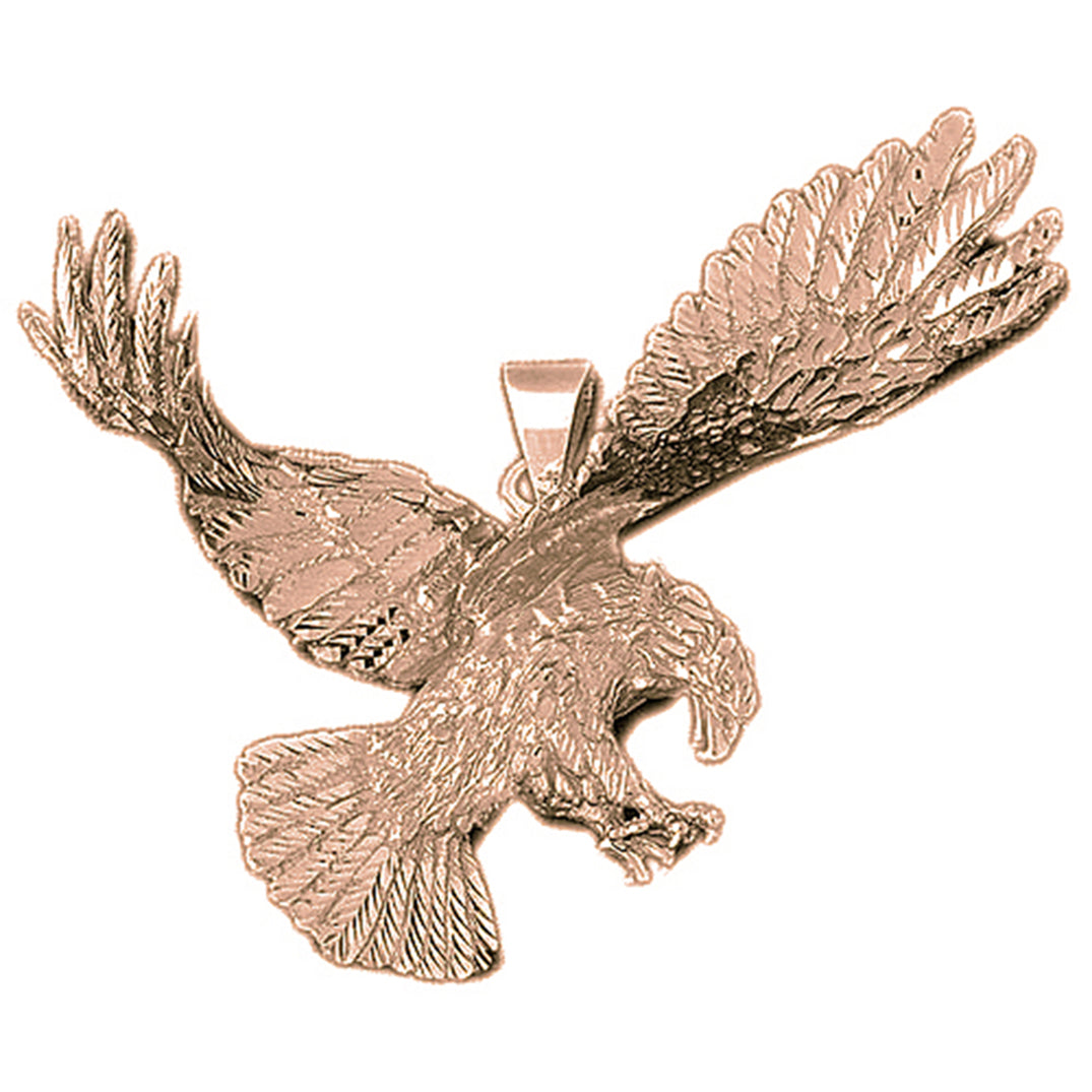 10K, 14K or 18K Gold Eagle Pendant