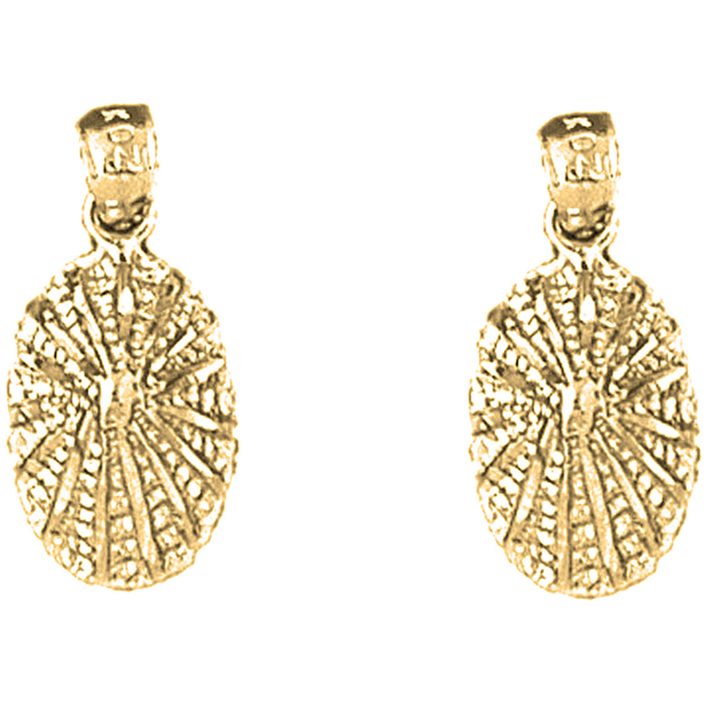 Yellow Gold-plated Silver 21mm Shell Earrings