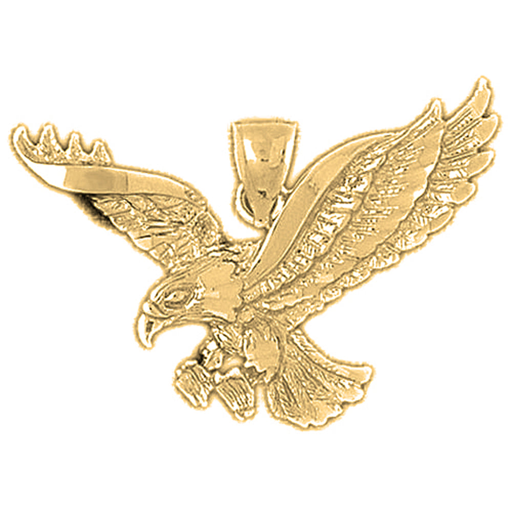 10K, 14K or 18K Gold Eagle Pendant