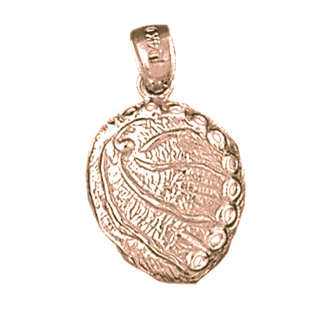 10K, 14K or 18K Gold Shell Pendant