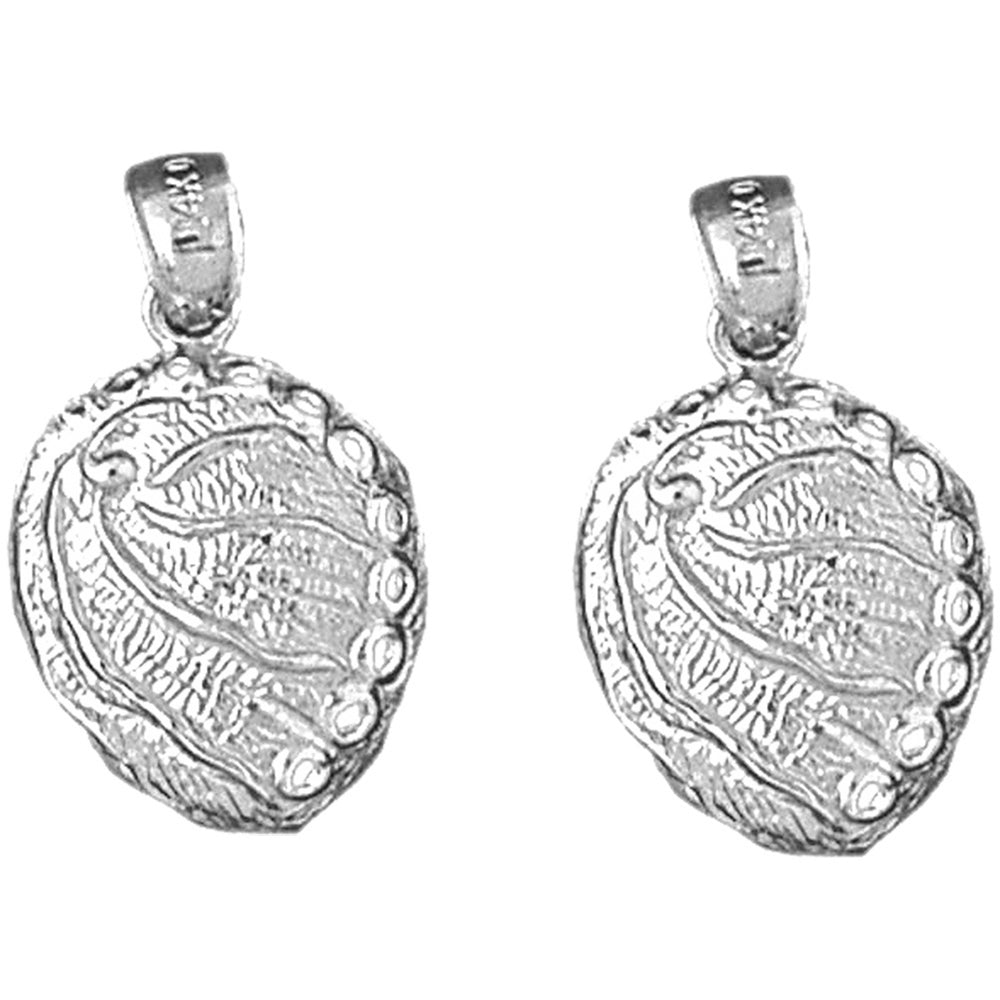 Sterling Silver 24mm Shell Earrings