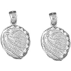 Sterling Silver 24mm Shell Earrings