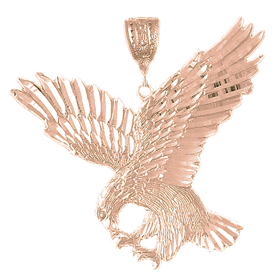 10K, 14K or 18K Gold Eagle Pendant