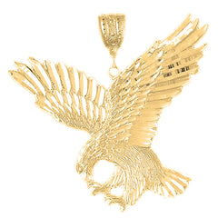 10K, 14K or 18K Gold Eagle Pendant