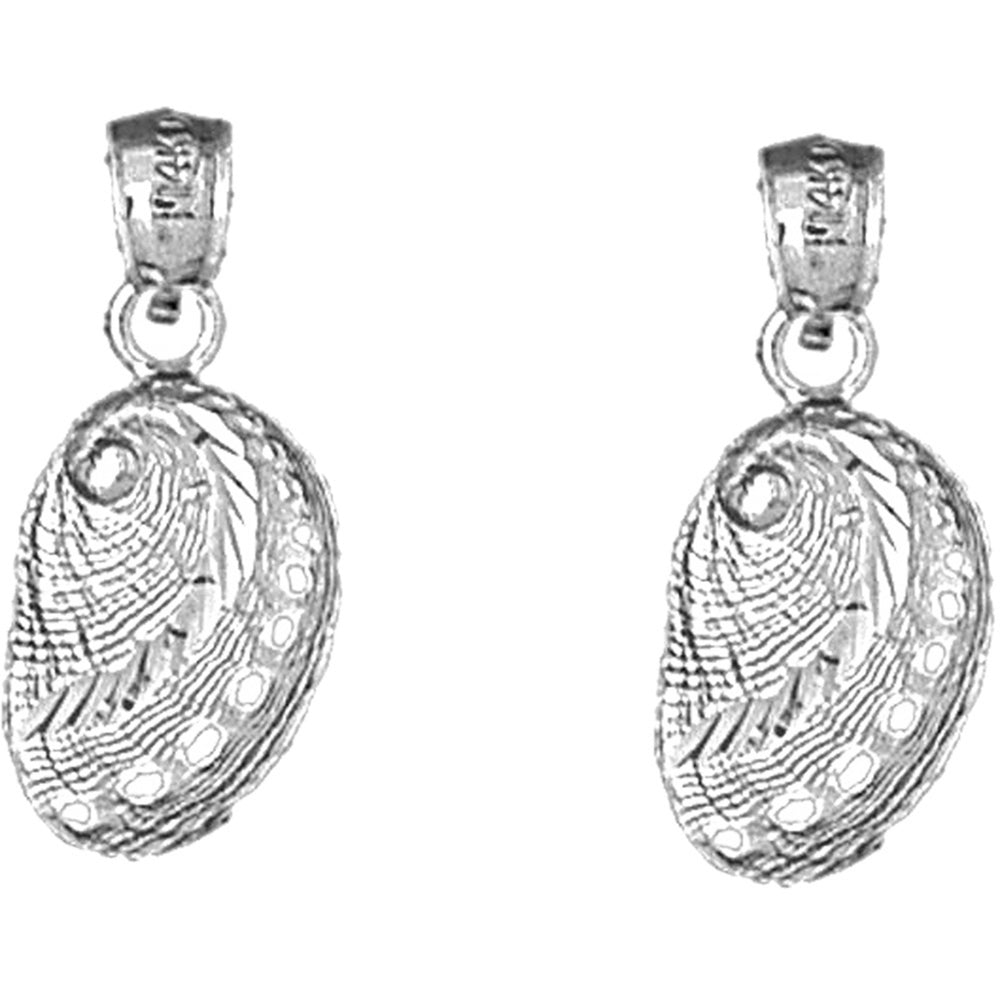 Sterling Silver 23mm Shell Earrings