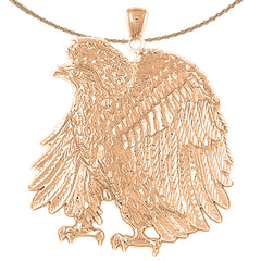 10K, 14K or 18K Gold Eagle Pendant