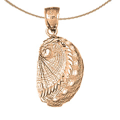 10K, 14K or 18K Gold Shell Pendant