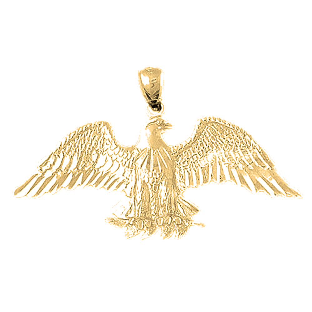 10K, 14K or 18K Gold Eagle Pendant