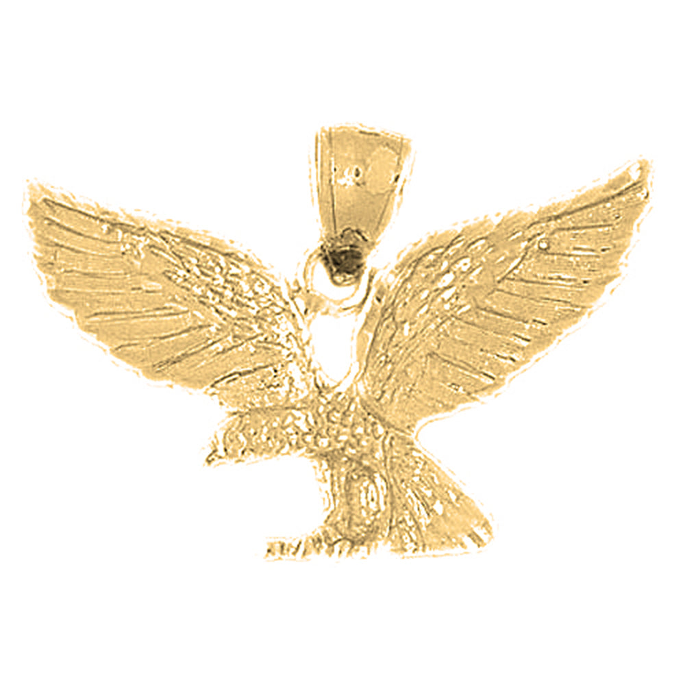 10K, 14K or 18K Gold Eagle Pendant