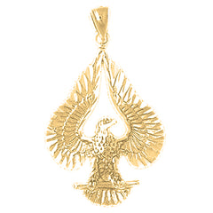 10K, 14K or 18K Gold Eagle Pendant