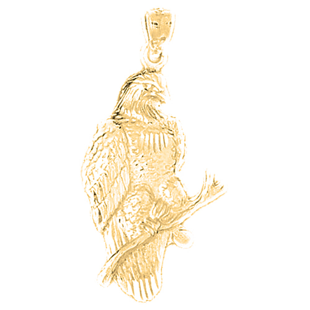 10K, 14K or 18K Gold Eagle Pendant