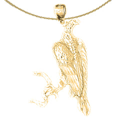 10K, 14K or 18K Gold Eagle Pendant