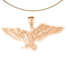 10K, 14K or 18K Gold Eagle Pendant