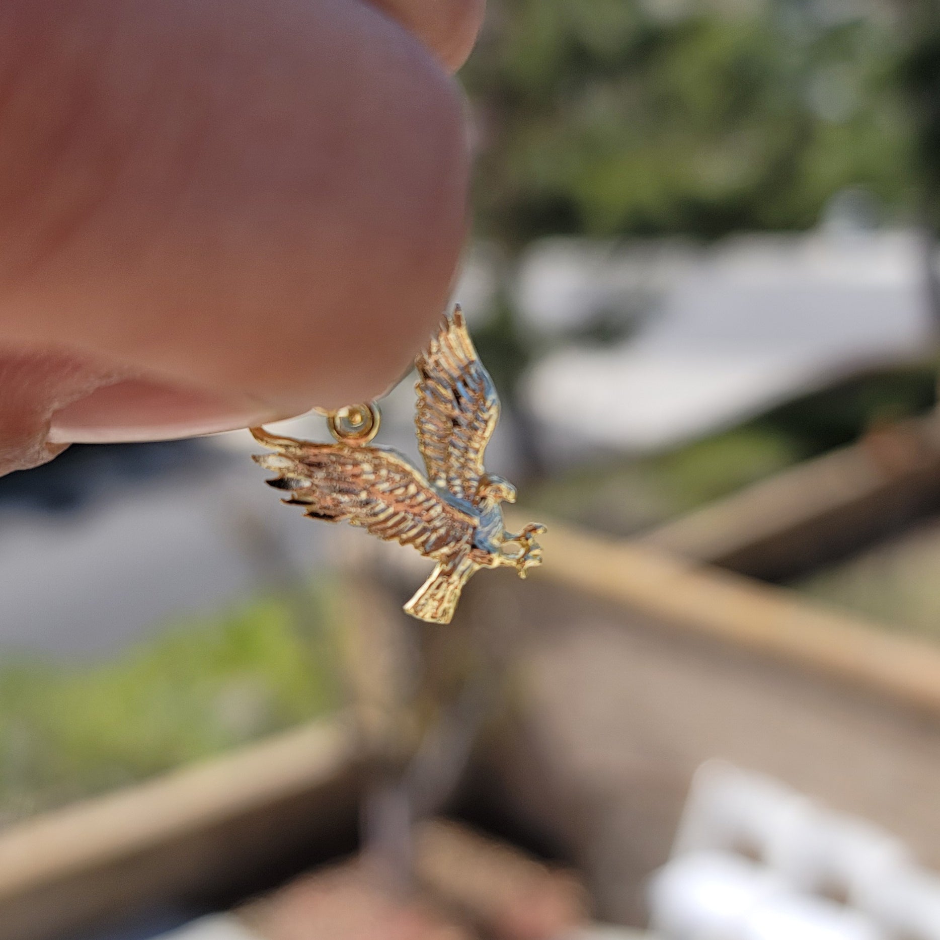 14K or 18K Gold Eagle Pendant