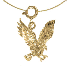 14K or 18K Gold Eagle Pendant