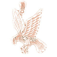 14K or 18K Gold Eagle Pendant