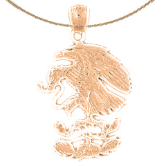 10K, 14K or 18K Gold Eagle Pendant