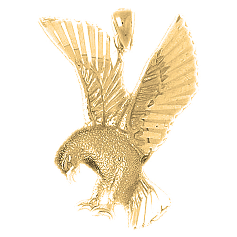 10K, 14K or 18K Gold Eagle Pendant