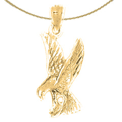 14K or 18K Gold Eagle Pendant