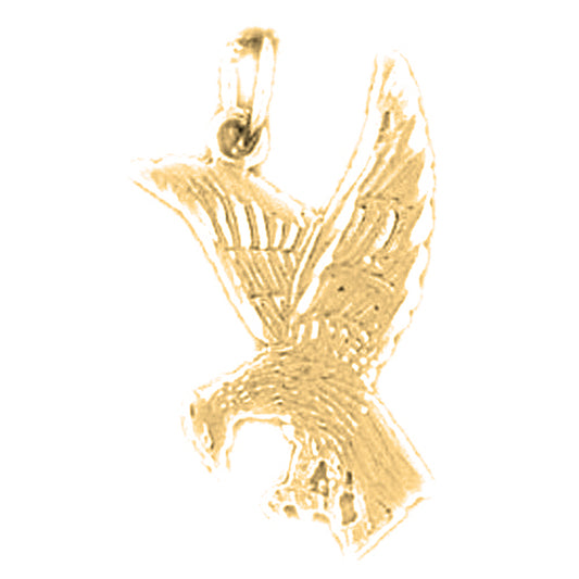 14K or 18K Gold Eagle Pendant