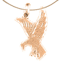 14K or 18K Gold Eagle Pendant