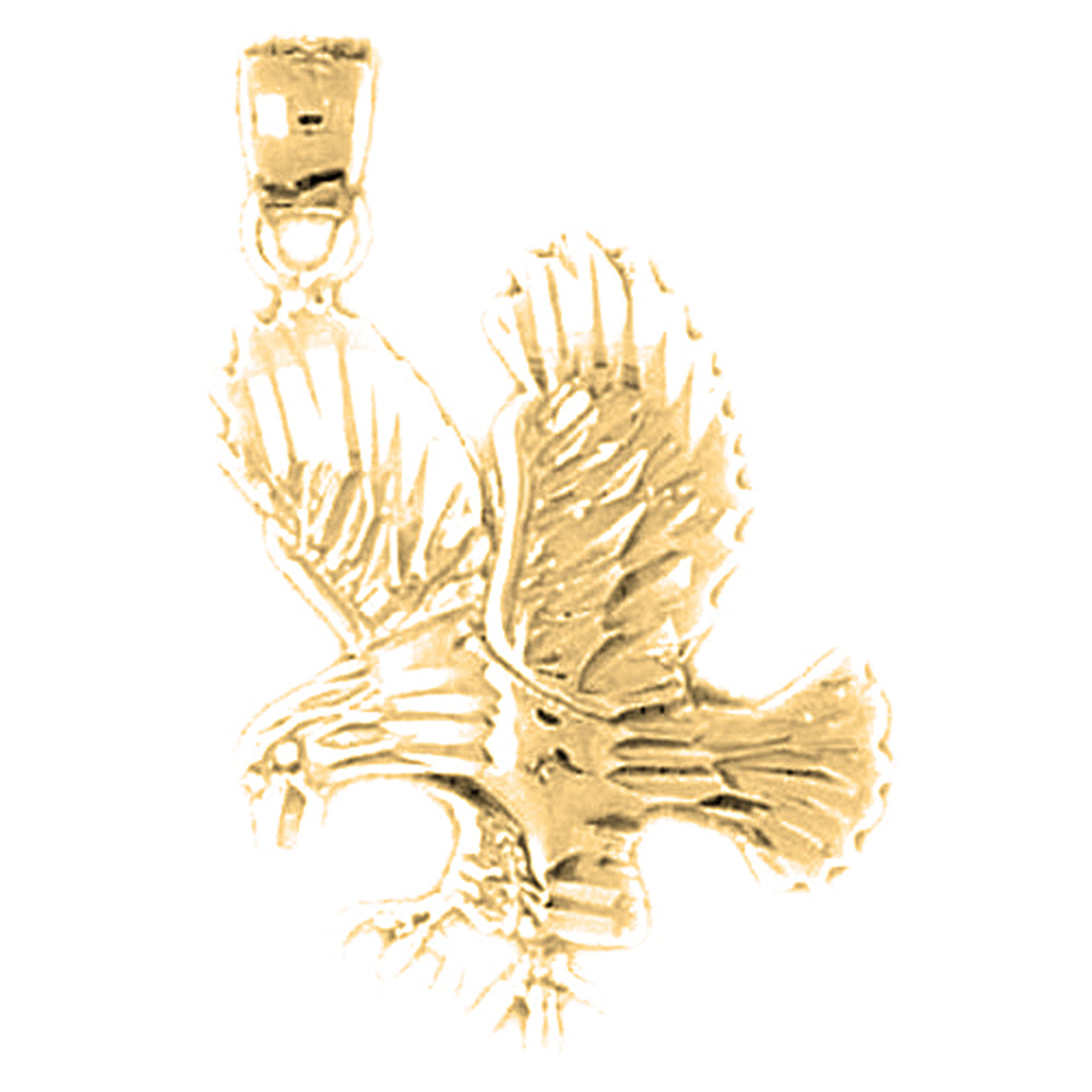 10K, 14K or 18K Gold Eagle Pendant