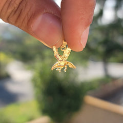 14K or 18K Gold Eagle Pendant