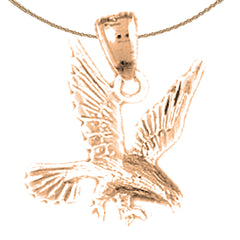 14K or 18K Gold Eagle Pendant