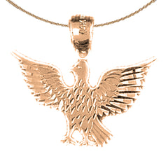 14K oder 18K Gold Adler Anhänger