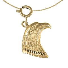 14K or 18K Gold Eagle Pendant