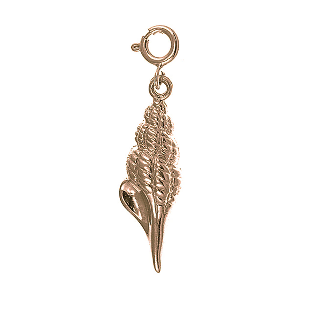 14K or 18K Gold Conch Shell Pendant