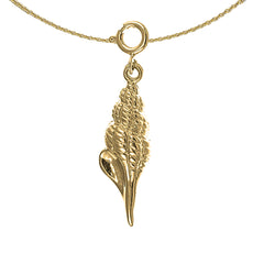 14K or 18K Gold Conch Shell Pendant