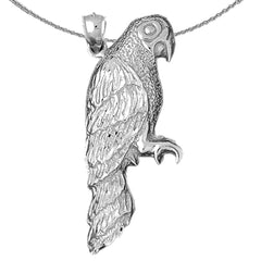 10K, 14K or 18K Gold Parrot Pendant