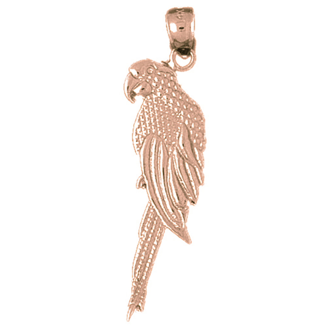 10K, 14K or 18K Gold Parrot Pendant