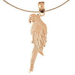 10K, 14K or 18K Gold Parrot Pendant