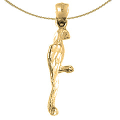 14K or 18K Gold 3D Parrot Pendant