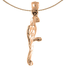 14K or 18K Gold 3D Parrot Pendant