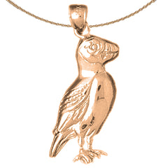 10K, 14K or 18K Gold Parrot Pendant