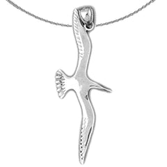 10K, 14K or 18K Gold Seagull Pendant