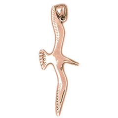 10K, 14K or 18K Gold Seagull Pendant