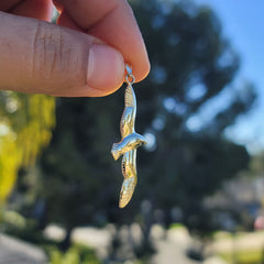 10K, 14K or 18K Gold Seagull Pendant