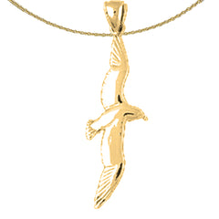 10K, 14K or 18K Gold Seagull Pendant