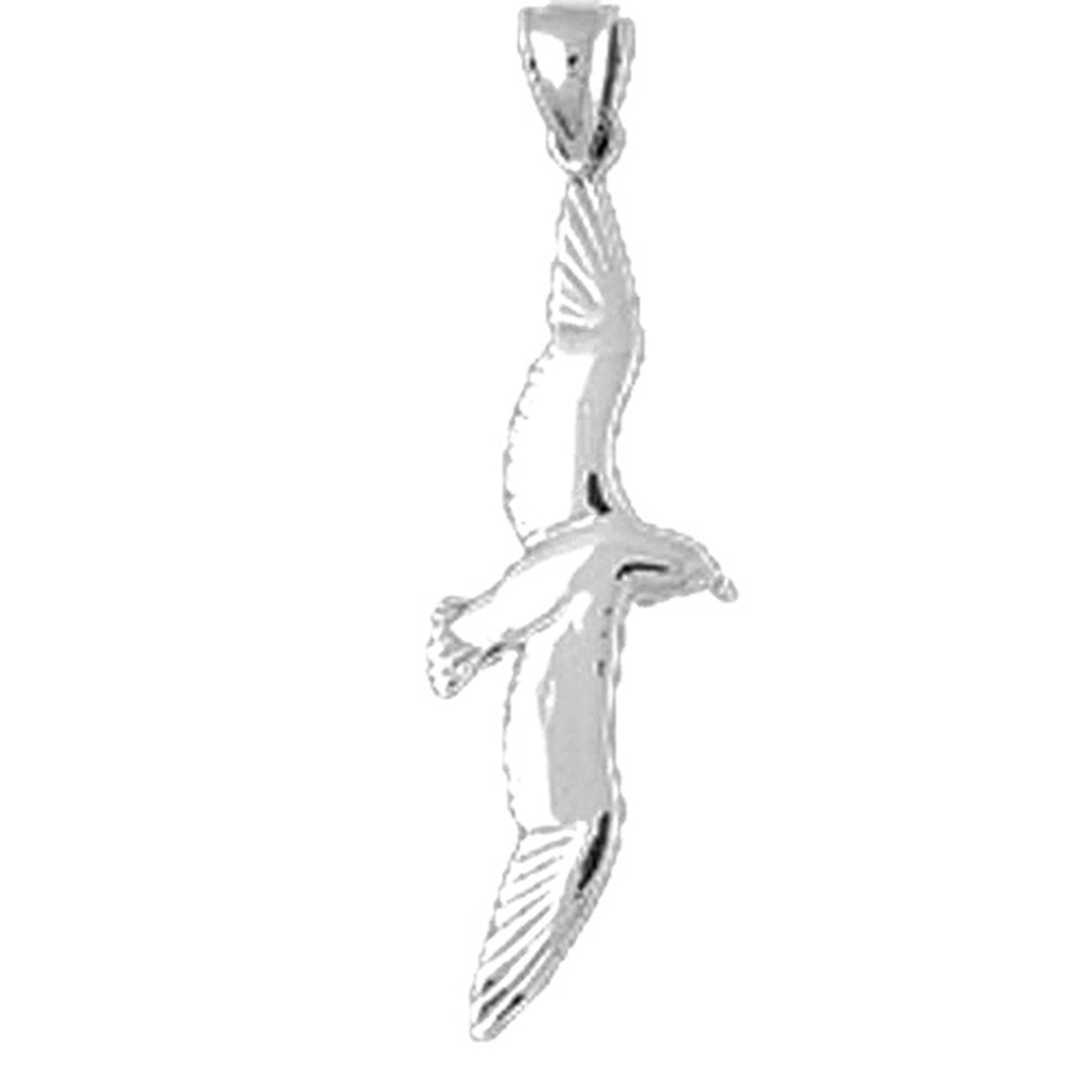 10K, 14K or 18K Gold Seagull Pendant