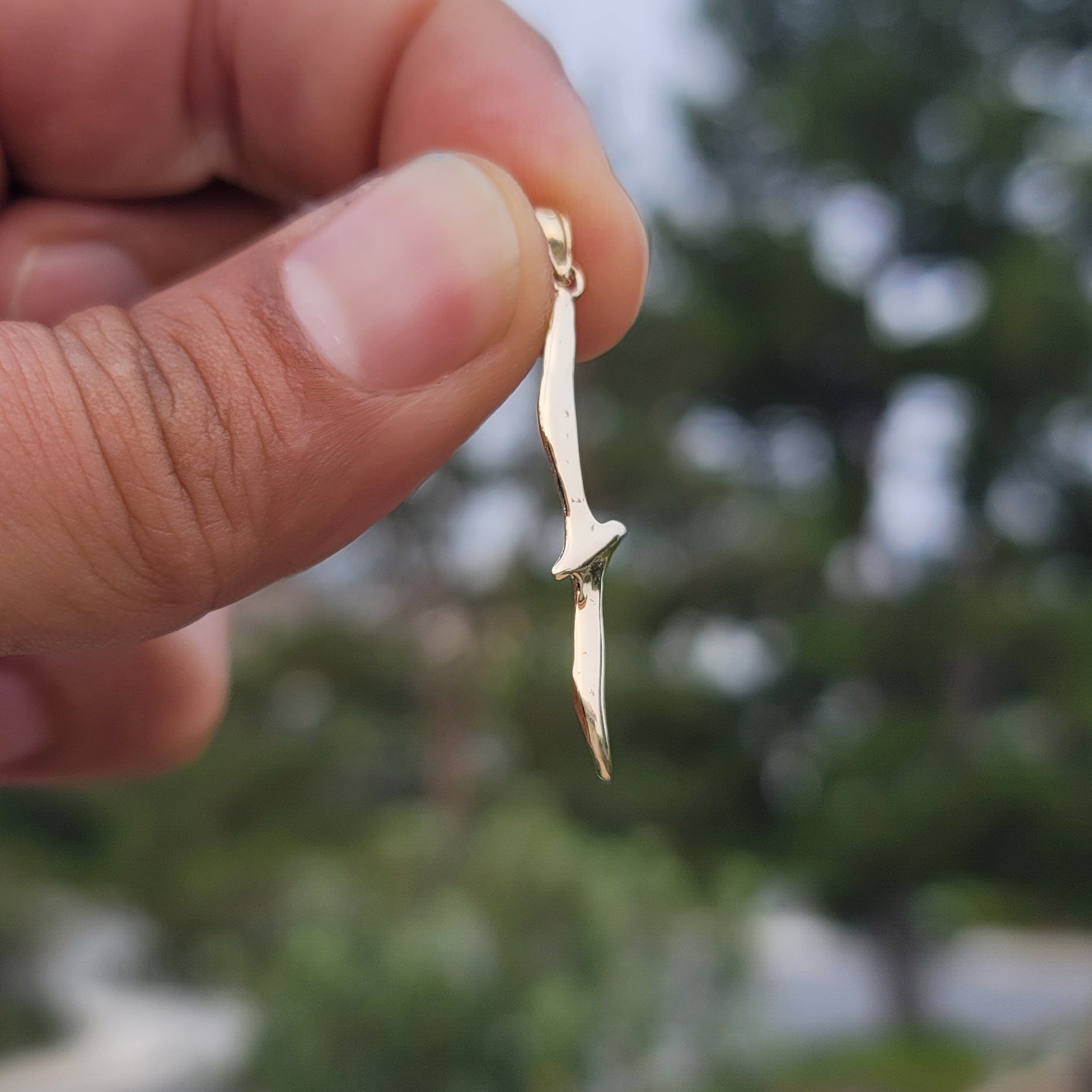 14K or 18K Gold 3D Seagull Bird Pendant