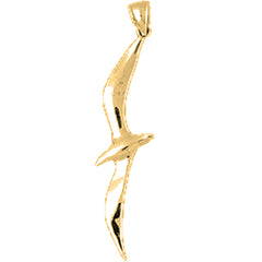 10K, 14K or 18K Gold Seagull Pendant