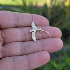 14K or 18K Gold Bermuda Longtail Bird Pendant