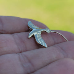 14K oder 18K Gold Bermuda Longtail Vogel Anhänger