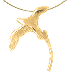 14K oder 18K Gold Bermuda Longtail Vogel Anhänger