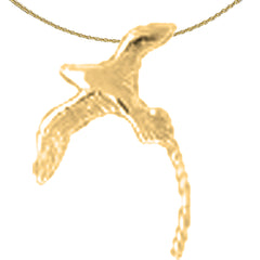 14K or 18K Gold Bermuda Longtail Bird Pendant